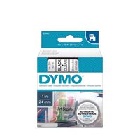 DYMO Standard D1 Labeling Tape for LabelManager Label Makers, Black print on Clear tape, 1'' W x 23' L, 1 cartridge (53710), Packaging may vary