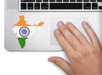 Map with flag inside India 3x3.2 inches sticker decal die cut vinyl - Made and Shipped in USA