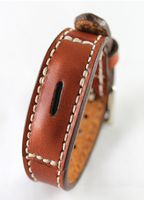 Fitbit Flex 2 Real Leather Band - Replacement Band For Fitbit Flex 2 - Full Grain Fit Bit Flex band (Cognac, Medium)