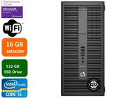 HP EliteDesk 800 G2 Business Desktop Mini Tower, Intel Core i5 6500 3.2Ghz, 16GB DDR4 RAM, 512GB SSD Hard Drive, Windows 10 Pro (Renewed)
