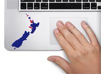Map with flag inside New Zealand 4x2.3 inches sticker decal die cut vinyl - Made and Shipped in USA