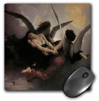 3Drose LLC 8 X 8 X 0.25 Inches Mouse Pad, a Soul Brought to Heaven by Adolphe William Bouguereau (Mp_127234_1)