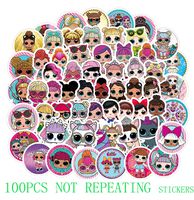 100pcs LOL Stickers, Vinyl Waterproof Stickers, for Laptop, Luggage, Car, Skateboard, Motorcycle, Bicycle Decal Graffiti Patches, Teens,Adults,Boys and Girls Sticker