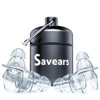 Savears High Fidelity Silicone Earplugs Sound Blocking for Concerts, Swimming, Shooting, Motorcycling, Flying, Sleeping Noise Reducing and Hearing Protection - Transparent