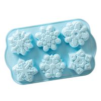 Nordic Ware 89642 Disney Frozen 2 Cast Snowflake Cakelet Pan, 1/2-Cup Cavities, Light Blue
