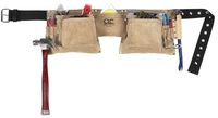 CLC Custom Leathercraft 527X Heavy Duty Top Grain Suede Construction Work Apron, 2 Hammer Loops, 12 Pocket