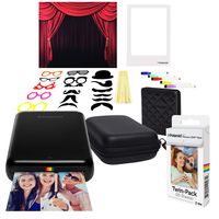 Polaroid Zip Wireless Photo Printer (Black) Photo Booth Kit
