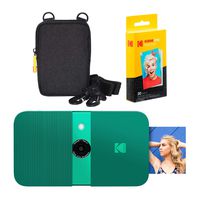 KODAK Smile Instant Print Digital Camera (Green) Soft Case Kit