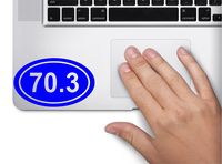 70.3 Half Ironman Marathon Oval Symbol Decal Funny Laptop Skin Macbook Trackpad Keypad Sticker Window