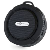 Life Mounts Bluetooth Stroller Speaker with Universal Flex Mount - Hands-Free Music - Fits All Brands (Black)