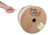 Cat6A Plenum (CMP), 1000ft, White, 23AWG 4 Pair Solid Bare Copper, 750MHz, ETL Listed, Unshielded Twisted Pair (UTP), Bulk Ethernet Cable, trueCABLE