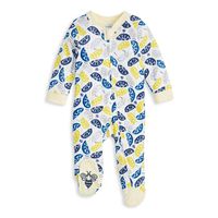Burt's Bees Baby Baby Sleep & Play, Organic Pajamas, NB-9M One-Piece Zip Up Footed PJ Jumpsuit, Freshly Squeezed, Newborn
