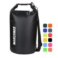 MARCHWAY Floating Waterproof Dry Bag 5L/10L/20L/30L, Roll Top Sack Keeps Gear Dry for Kayaking, Rafting, Boating, Mountaineering, Climbing, Swimming, Camping, Hiking, Beach, Fishing (Black, 30L)