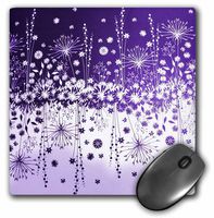 3D Rose Purple and White Floral - Mouse Pad, 8 by 8 inches (mp_35037_1)