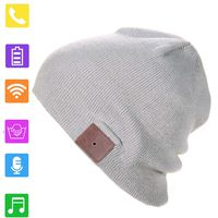 BGJOY Bluetooth Beanie, Wireless Bluetooth Hat with Bluetooth Headphones Hands-Free Phone Calls HD Music, Dual Layer, Unisex, Charged via USB, Fully Washable, Boyfriend Gifts (Gray)