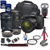 Canon EOS 6D Mark II DSLR Camera Bundle w/Canon EF 24-105mm f/3.5-5.6 is STM Lens + Tamron 70-300mm f/4-5.6 Telephoto Lens + 2pc PROSPEED 16GB Memory Cards + Premium Accessory Bundle Kit (18 Items)