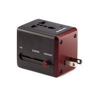 Samsonite Worldwide Power Adapter, Black/Red