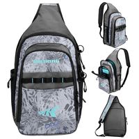 KastKing Pond Hopper Fishing Sling Tackle Storage Bag - Lightweight Sling Fishing Backpack - Sling Tool Bag for Fishing Hiking Hunting Camping, Without Box,17.7X 12.6X 6 Inches, Silver Mist