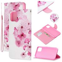 Amocase Strap Leather Case with 2 in 1 Stylus for iPhone 11 Pro 5.8" 2019,Colorful Printed Premium Wallet PU Leather Stand Shockproof Card Slot Case for iPhone 11 Pro - Beautiful Peach Blossom