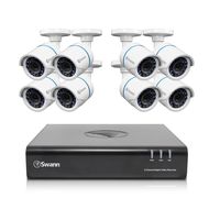 Swann 8 Channel 1080P HD DVR Home Security System with 8 Bullet Cameras - Contains 1 x DVR8-4500, 1TB HDD, 4 x 720P Cameras & 4 x 1080P Cameras, White - SWDVK-845008P-US
