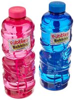 2 Pack of Little Kids Fubbles No-Spill Bubble Tumbler Solution Refill Bottle with Large Wand - 32 oz. Each (Total of 64 Ounces)