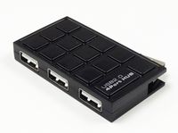 Tera Grand USB 2.0 4-Port Ultra Slim Hub, Black (USB2-VE744-BK)