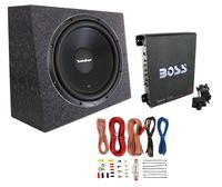 Rockford Fosgate R1S4-12 12" 300W Subwoofer + Sealed Box + Mono Amp + Wiring Kit