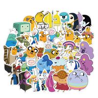50pcs Adventure Time with Finn and Jake Cartoon Stickers for Laptop Stickers Motorcycle Bicycle Skateboard Luggage Decal Graffiti Patches Waterproof Stickers for [No-Duplicate Sticker Pack]