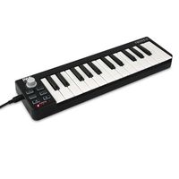 Pyle USB MIDI Keyboard Controller - 25 Key Portable Audio Recording Workstation Equipment - Hardware Buttons Control Any DAW Software for Laptop Computer Electronic Music Production - PMIDIKB10