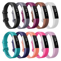 Henoda Compatible with Fitbit Alta/Fitbit Alta HR Bands, Large 10 Color Soft Replacement Band Adjustable Sport Strap Compatible for Fitbit Alta/Fitbit Alta HR/Fitbit Ace Fitness Wristbands