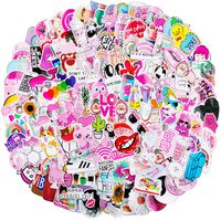 Yubbaex Skateboard VSCO Stickers 150 Pcs Cute Laptop Stickers Pack Cool Waterproof Sticker for Girls Pad MacBook Car Snowboard Bicycle Luggage Decal (Pinky 150 Pcs)