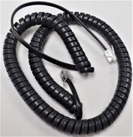 Mangan (Dark Charcoal Gray/Black) 12' Ft Handset Cord for Siemens Phone OptiPoint OptiSet OpenStage Economy Entry Basic Standard Advance Curly Coil 10" Tail/Leader by DIY-BizPhones