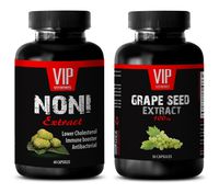 Immune Power - NONI - Grape Seed Extract Combo - Grape Seed Nutrition - 2 Bottles (60+60 Capsules)