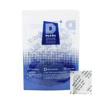 Dry & Dry 1 Gram [50 Packets] Premium Pure & Safe Silica Gel Packets Desiccant Dehumidifier - Food Safe(FDA Compliant) Rechargeable Paper Silica Packets for Moisture