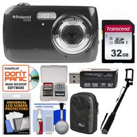 Polaroid iS126 16.1MP Digital Camera (Black) with 32GB Card + Case + Selfie Stick + Kit