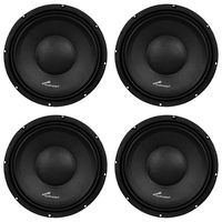 Audiopipe APSP1050 10 Inch 700 Watt Dynamic Mid Range Car Audio Loudspeaker (4 Pack)