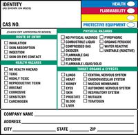 Brady 60331 Haz-Com Labels  (100 Labels per Package)