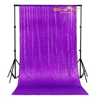 ShinyBeauty Sequin BACKDROP-CURTAIN-6FTx8FT-Sequin Photo Backdrop,Photo Booth Background,Sequence Christmas Backdrop Curtain (6FTx8FT, Purple)