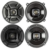 Polk Audio - A Pair of DB652 6.5" Coaxial and A Pair of DB522 5.25" Speakers - Bundle Includes 2 Pair