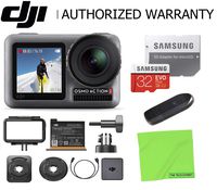 DJI OSMO Action 4K HDR Waterproof Action Camera with 2 Displays with Samsung32GB microSD Card Starter Kit