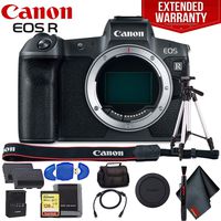 Canon EOS R Mirrorless Digital Camera (Body Only) - Includes - Extrs Battery Pack, Memory Card Kit, Cleaning Kit, Carrying Case, 1-Year Extended Warranty and More!