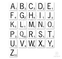 4 Inch Scrabble Letters Wall Decor, Stencils for Painting Signs AZDIY Reusable Title Stencils for Painting on Wood Laser Cut Painting Stencil for Home Décor & DIY Projects, Family Names