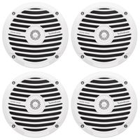 (4) Rockford Fosgate Prime RM0652 6.5" 200W Marine/Boat Speakers White 4-Ohm