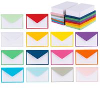 140 Mini Envelopes with White Blank Note Cards, Mini Envelopes 4"x 2.7" for Business Cards, Gift Cards (Assorted Colors)