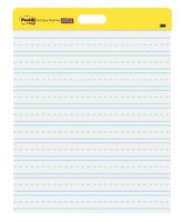 Post-it Super Sticky Wall Easel Pad, 20 x 23 Inches, 20 Sheets/Pad, 1 Pad (566PRL), Portable White Primary Ruled Premium Self Stick Flip Chart Paper, Rolls For Portability, Hangs with Command Strips