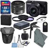 Canon EOS M10 Mirrorless Digital Camera with EF-M 15-45mm f/3.5-6.3 IS STM Lens and Deluxe Accessory Bundle