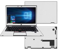 Decalrus - Protective Decal for Lenovo ThinkPad X1 Yoga (1st Gen.) (14" Screen) Laptop White Carbon Fiber Skin Skins Decal for case Cover wrap CFthinkpadX1yogaWhite