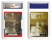 MICHAEL JORDAN 1986 Fleer ROOKIE 23KT Gold Card Sculptured GEM-MINT 10