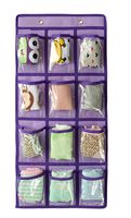 NIMES Hanging Closet Underwear Sock Storage Over The Door Jewelry Organizer 12 Clear Pockets