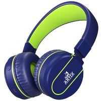 Artix RS7 Sports Foldable Bluetooth on Ear Headphones with 3.5mm Cable - Blue